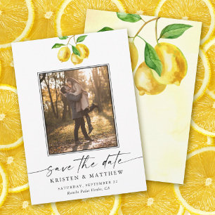 Save The Date Aquarelle Citrus citron Mariage photo