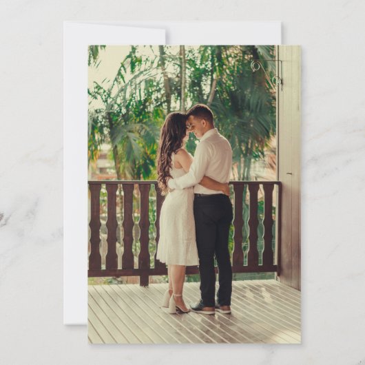 Save The Date Aquarelle Citrus Mariage photo (Dos)