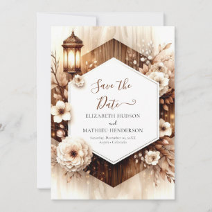 Save The Date Aquarelle classique Mariage rustique