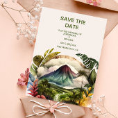 Save The Date Aquarelle Costa Rica Mariage Destination Save The
