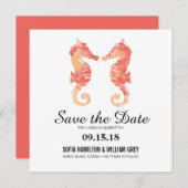 Save The Date Aquarelle côtière | Enregistrer la date (Devant / Derrière)