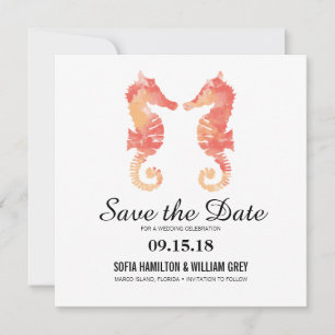 Save The Date Aquarelle côtière Enregistrer la date