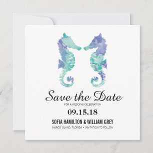 Save The Date Aquarelle côtière Enregistrer la date