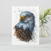 Save The Date Aquarelle d'aigle américain (Debout devant)