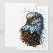 Save The Date Aquarelle d'aigle américain (Devant / Derrière)
