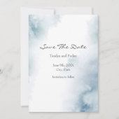 Save The Date Aquarelle d'ardoise Cadre Abstrait (Devant)