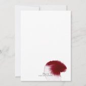 Save The Date Aquarelle de déversement de vin rouge Enregistrer  (Dos)