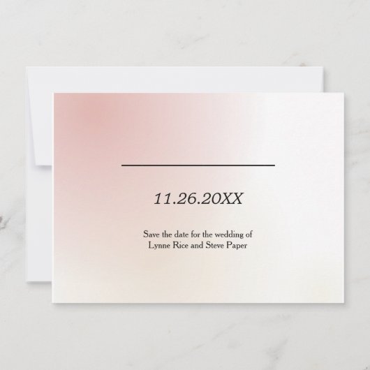 Save The Date Aquarelle décontractée Enregistrer la date (Dos)