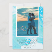 Save The Date Aquarelle décontractée photo mariage Enregistrer l (Devant)