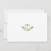 Save The Date Aquarelle délicate Fleurs blanches Mariage photo (Dos)
