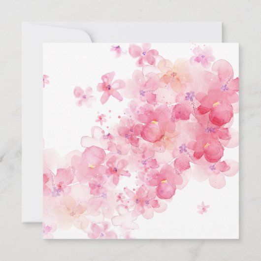 Save The Date Aquarelle délicate Florale (Dos)