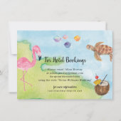 Save The Date Aquarelle Domincan Republic Map Enregistrer la dat (Dos)