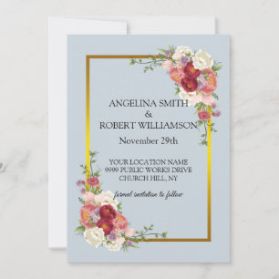 Save The Date Aquarelle Dusty Gris Or Blush Peach Mariage