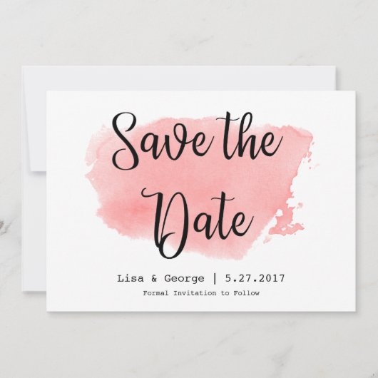 Save The Date Aquarelle Enregistrer la date avec photo personnal (Devant)