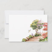 Save The Date Aquarelle esthétique jardin mariage de printemps (Dos)