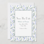 Save The Date Aquarelle et Lavender Eucalyptus Motif (Devant)