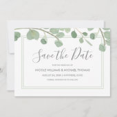 Save The Date Aquarelle Eucalyptus (Devant)