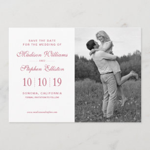 Save The Date Aquarelle   Eucalyptus & Anemone - Enregistrer la 