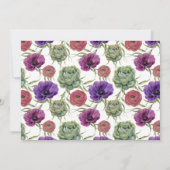 Save The Date Aquarelle | Eucalyptus & Anemone - Enregistrer la  (Dos)