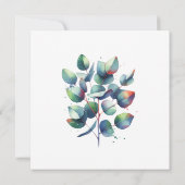 Save The Date Aquarelle Eucalyptus Mariage de verdure botanique (Dos)