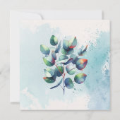 Save The Date Aquarelle Eucalyptus Mariage de verdure botanique (Dos)