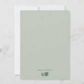 Save The Date Aquarelle Eucalyptus Verdure Or Accent Moderne (Dos)
