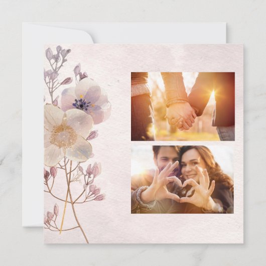 Save The Date Aquarelle Faye mariage floral Enregistrer les cart (Dos)