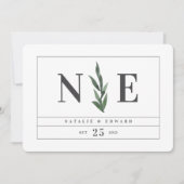 Save The Date aquarelle feuillu floral enregistrer la date (Devant)