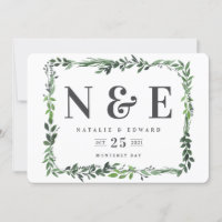 aquarelle feuillu floral enregistrer la date