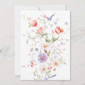 Save The Date Aquarelle fleur sauvage Botanique Printemps Mariag (Dos)