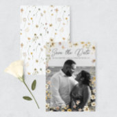 Save The Date Aquarelle Fleur sauvage Photo Mariage Enregistrer 