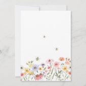 Save The Date Aquarelle Fleur sauvage Wreath & Lace Enregistrer  (Dos)