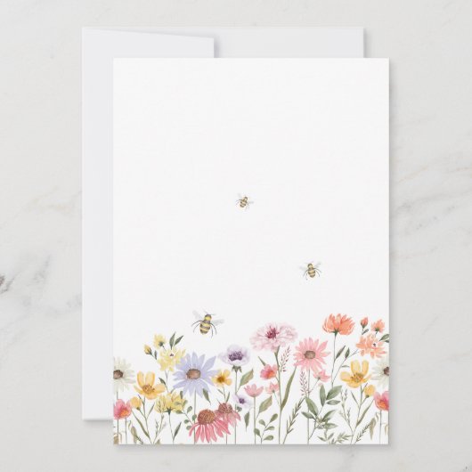 Save The Date Aquarelle Fleur sauvage Wreath & Lace Enregistrer  (Dos)