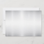 Save The Date Aquarelle Fleurs blanches Cadre doré Argent Turquo (Dos)