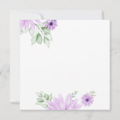 Save The Date Aquarelle Fleurs Violettes Enregistrez la Date – É (Dos)