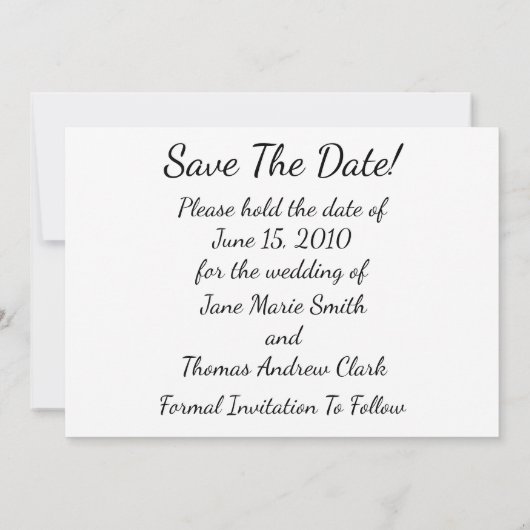 Save The Date Aquarelle Floral Enregistrer La Date (Dos)