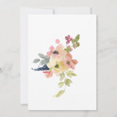 Save The Date Aquarelle Floral Mariage (Dos)