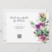 Save The Date Aquarelle Floral Mariage (Dos)