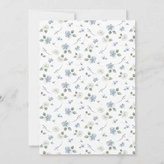 Save The Date Aquarelle Floral Mariage élégant (Dos)