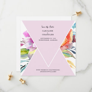 Save The Date Aquarelle Floral Site Mariage Rose