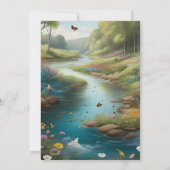 Save The Date Aquarelle Floral Spring Mountains Mariage (Dos)