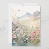 Save The Date Aquarelle Floral Spring Mountains Mariage (Dos)