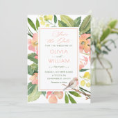 Save The Date Aquarelle florale (Debout devant)
