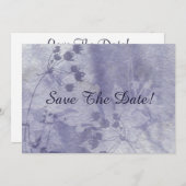 Save The Date Aquarelle Florale Bleue Enregistrer La Date (Devant / Derrière)