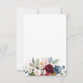 Save The Date Aquarelle Florale Élégante Mariage moderne (Dos)