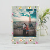 Save The Date Aquarelle florale | Enregistrer la date (Debout devant)