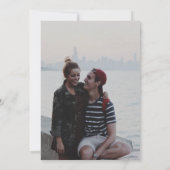 Save The Date Aquarelle florale noire Mariage photo (Dos)