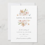 Save The Date Aquarelle Florale photo mariage Enregistrer la dat (Devant)