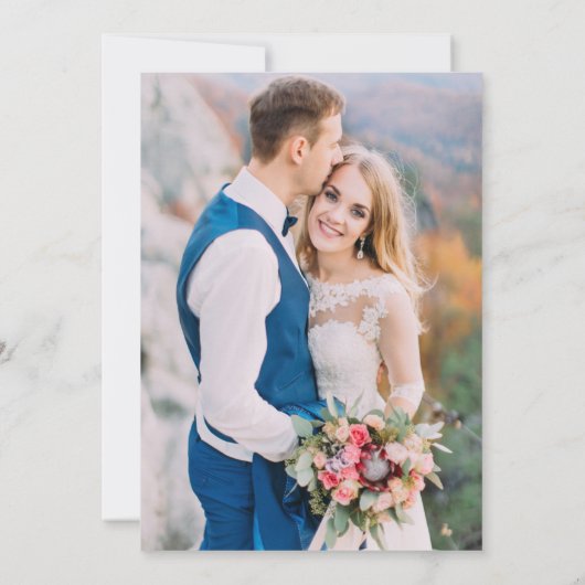 Save The Date Aquarelle Florale photo mariage Enregistrer la dat (Dos)