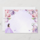 Save The Date Aquarelle Florale violette or Quinceañera (Dos)